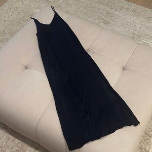 Anthropologie Elegant Dark Blue Midi Dress